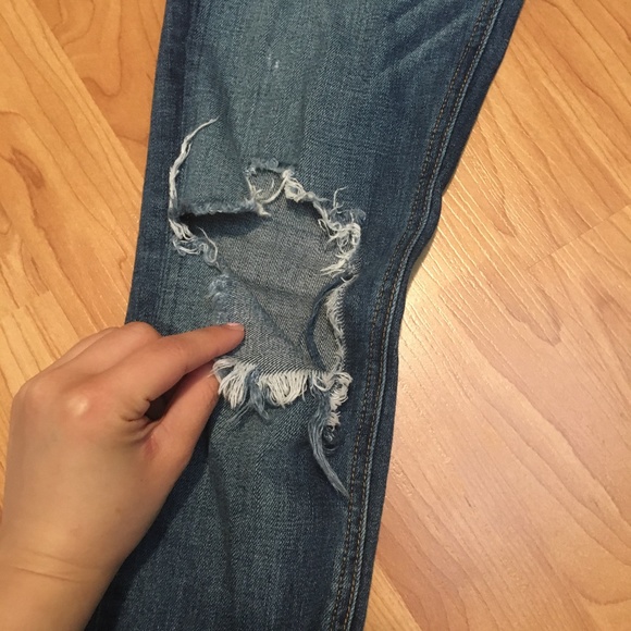 rag and bone distressed zipper capri jeans 25 - Picture 2 of 10